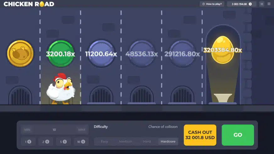 Χαρακτηριστικά του παιχνιδιού Chicken Road 2.